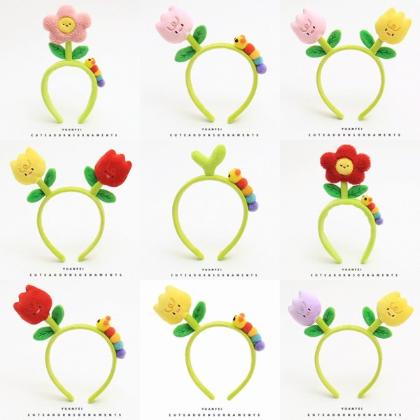 Blommor Tecknad Pannband Blomma Hair Clip F F F