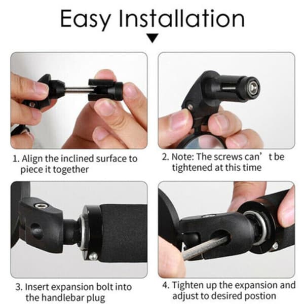 Cykel Backspegel Backspegel 2PCS 2PCS 2Pcs