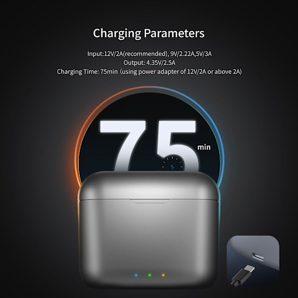 Batteriladeboks Lader Batterioppbevaringsboks Black