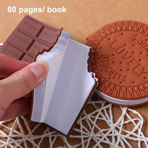 Creative Chocolate Biscuit Memo Mini Funny Pocket Notebook