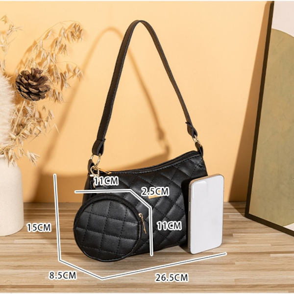 Taske med Pouch Underarm Taske SORT black