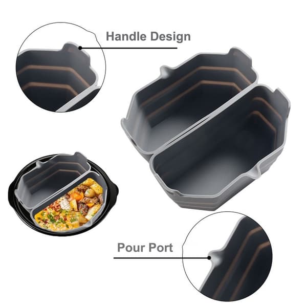 Vikbara Slow Cooker Liners Slow Cooker Divider Liner GRÅ grey