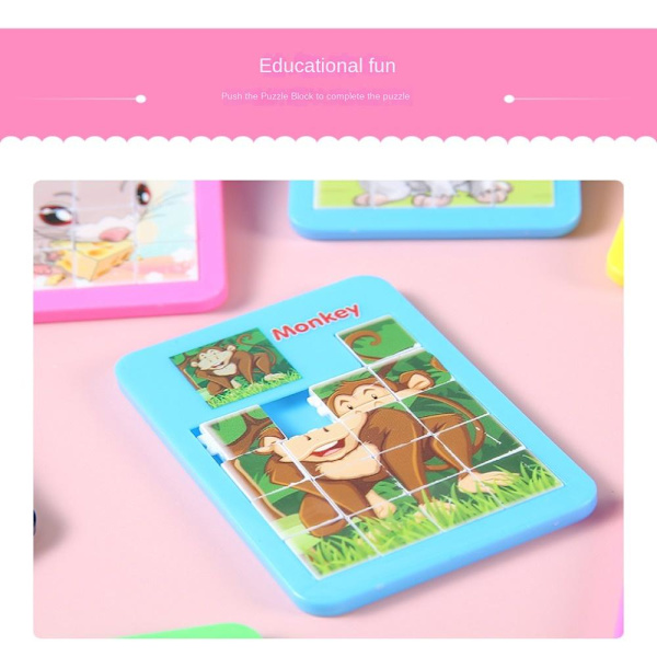Animal Puzzle Sliding Puzzle Intellektuell leksak