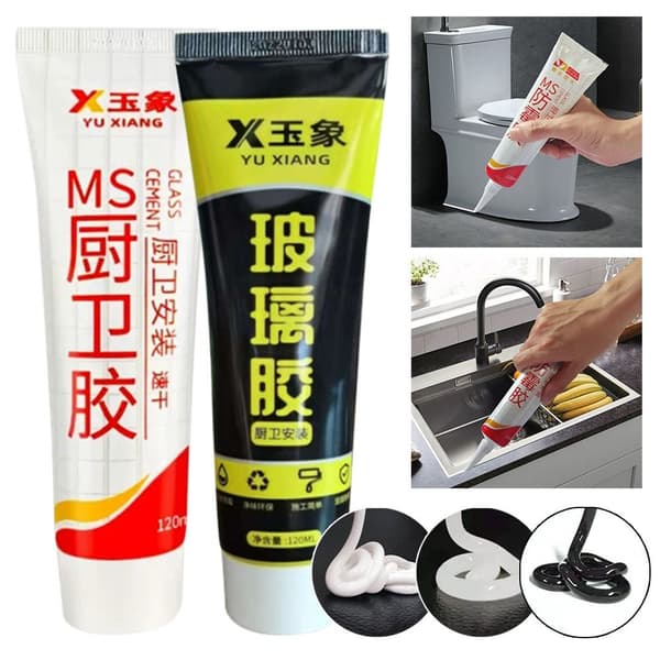 Tile Gap Repair Agent Kylpyhuonemaali MUSTA Black