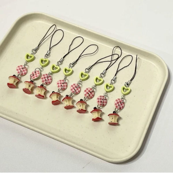 Telefon Charms Apple Core Phone Hanging Strap Mobiltelefonsnor