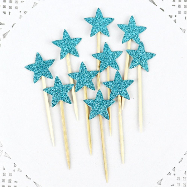 100 stk Cupcake Toppers Star Cake Topper Cake Picks