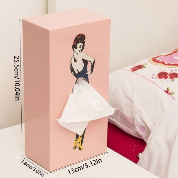 Tyylikäs Girl Tissue Box Lasten hauska case SININEN blue