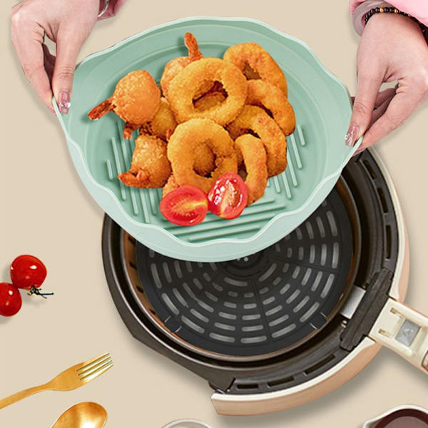 Pyöreä silikoniastia ilmakeittimelle PUNAINEN red
