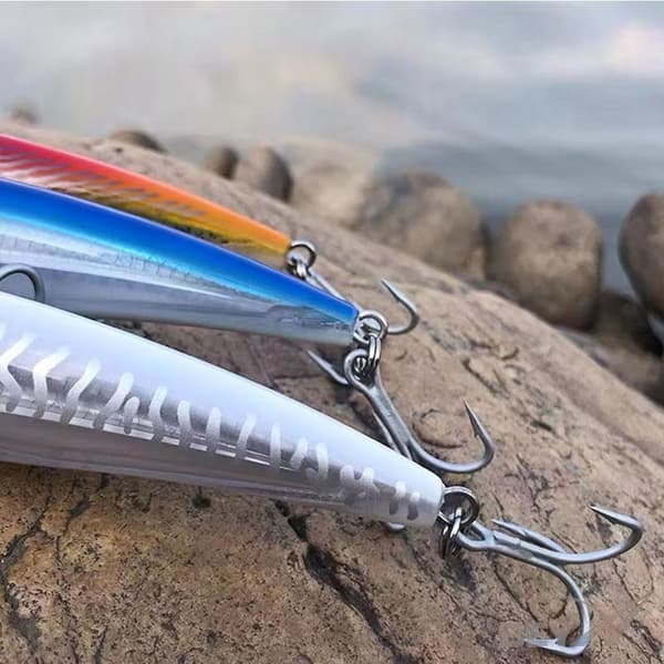 sjunkande Minnow Baits Fish Hooks I I I
