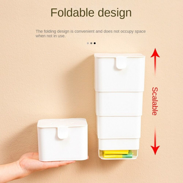 Affaldspose Opbevaringsboks Plastpose Opbevaringskasse HVID white