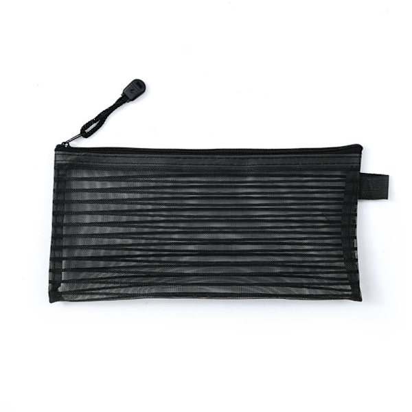 20 STK Stripe File Bag Lynlås Opbevaringspose Mesh Lige