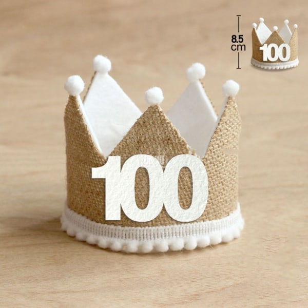 Burlap Crown Anniversary Cap NO.7 NO.7 No.7