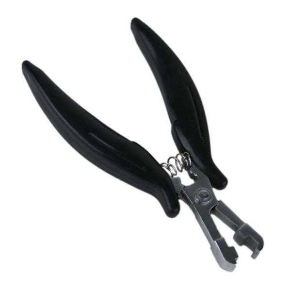1 STK Hair Extension U-formet tang Flattip black 6mm groove-6mm groove