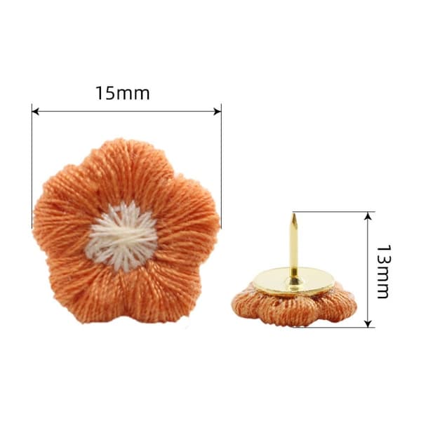 Blomster Push Pins Dekorative Thumbtacks Tegnepinner