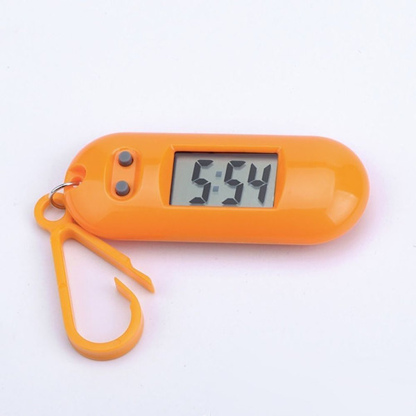 4st Elektronisk Klocka Nyckelring Elektronisk Oval Watch ORANGE Orange