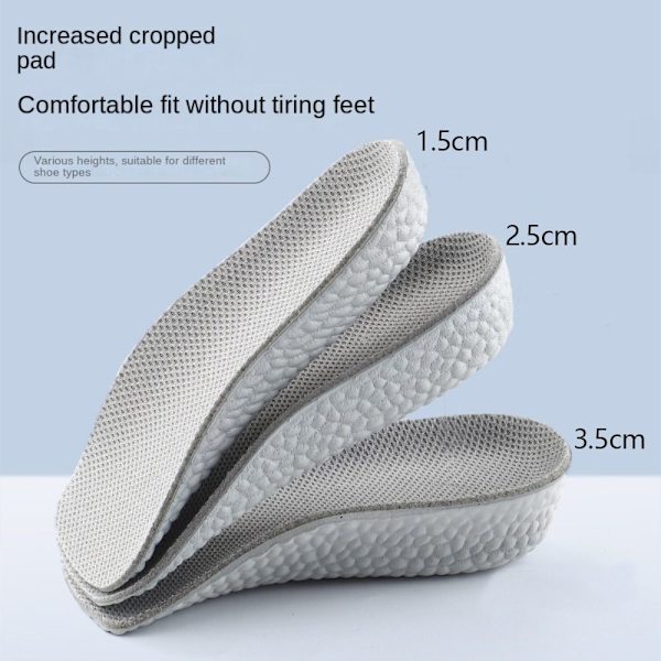 Korkeutta lisäävät pohjalliset puolikokoinen kenkäpehmuste HARMAA 2,5 CM2 PARI 2 grey 2.5cm2 pair-2 pair