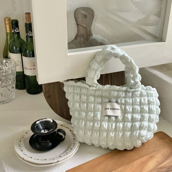 Small Tote Bag Shopper Kukkaro VAALEEN VIHREÄ Light Green