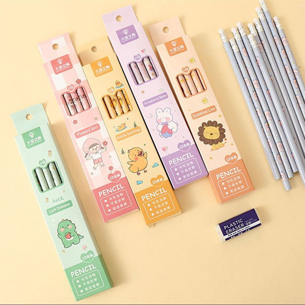 10 Stk HB Blyant Skriveblyant KANIN KANIN Rabbit