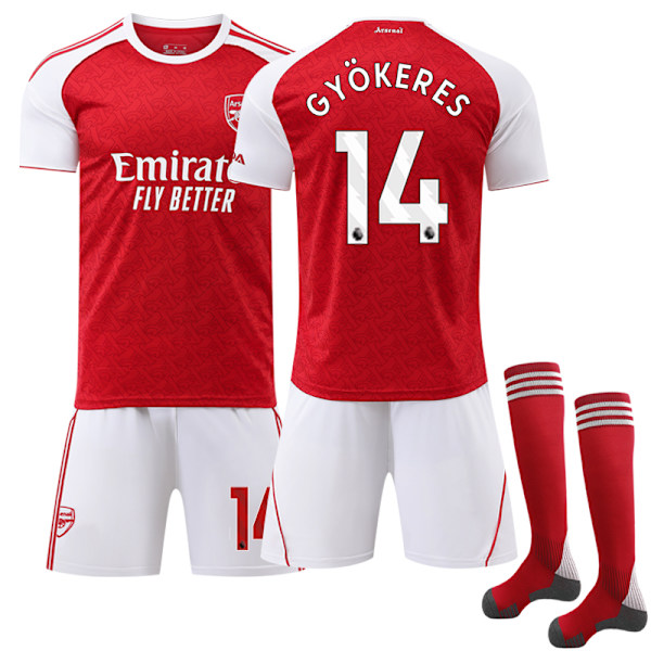 25-26 Arsenal Hemma Barn Fotbollströja Kit med Strumpor Nr