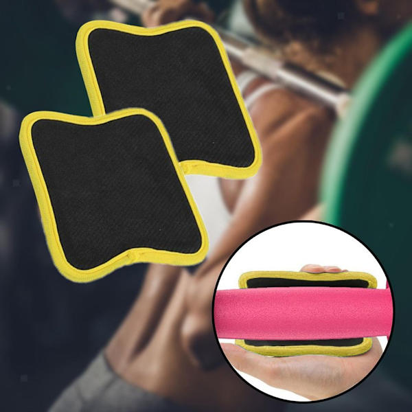 2 Stk Håndvægte Grips Pads Vægtløftningsbeskyttelsespuder SORT Black