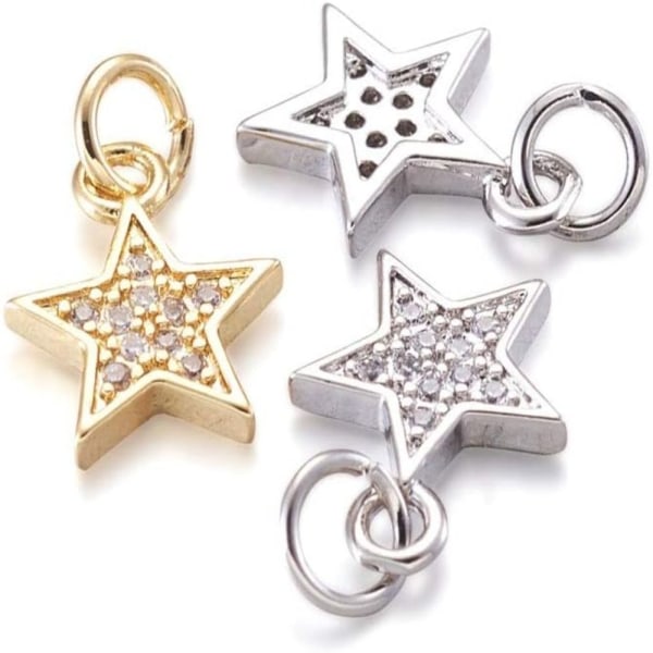 Star Charms Star vedhæng Charms vedhæng Cubic Zirconia