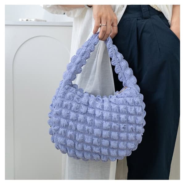 Axelväska Puffy Handväska VIT White