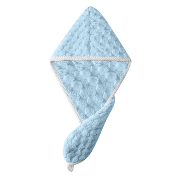 Torrt hår Cap Handdukar Cap LJUSBLÅ ENKELLAGER ENKEL Light Blue Single Layer-Single Layer