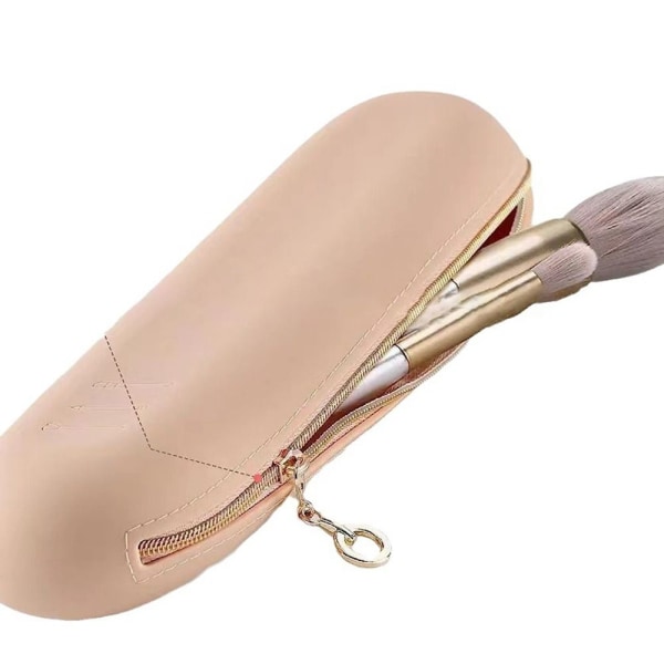 Makeup Brush Bag Oppbevaringsveske BRUN brown