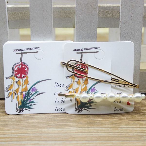 100 kpl/erä Hiusneula Pakkauskortti Voimapaperikortti 100 KPL 06 100pcs 06