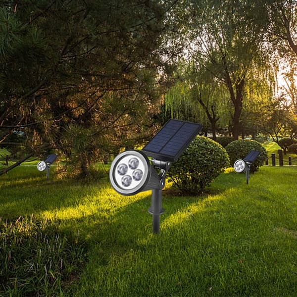 Solar Lawn Light Landscape Spotlights 7LED VIT LJUS 7LED 7LED White light