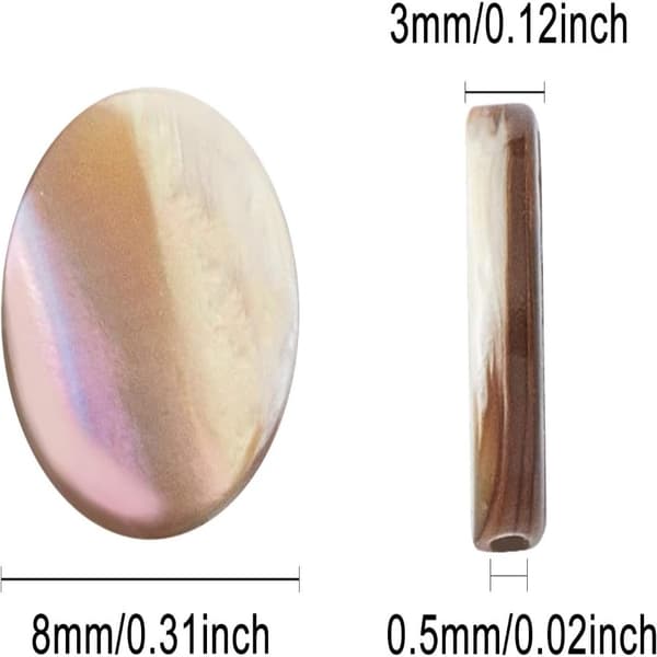 20 Stk Naturlig Abalone Shell Myntperler Retro Flat Rund Shell