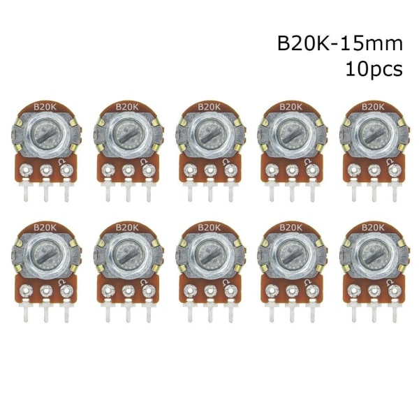 10 stk lineær potensiometer WH148N WH148 10 STK B20K-15MM 10 STK 10pcs B20K-15mm