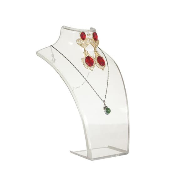 2 STK Halskæde Stand Display Stand TRANSPARENT transparent