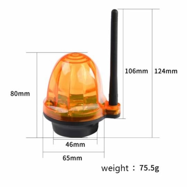 1 stk LED Signal Alarm Lys Strobe Blinkende lys Advarselslampe Orange