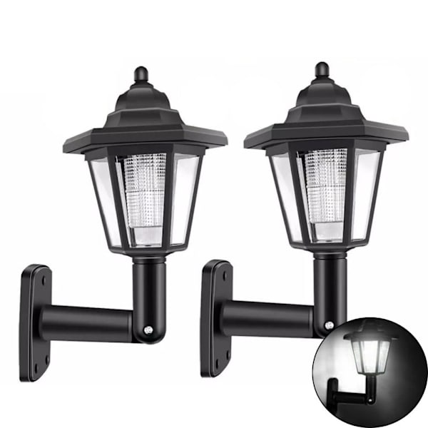 2 stk Sekskantede Solar Lights Retro Lantern 2 STK 2 STK 2pcs