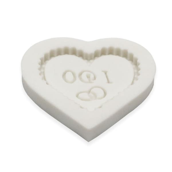 2stk Hjertefondantformer Bryllupsjokoladeformer Bryllupsgodteri