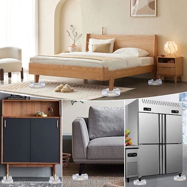 Bed Risers Møbelløfter SORT Black
