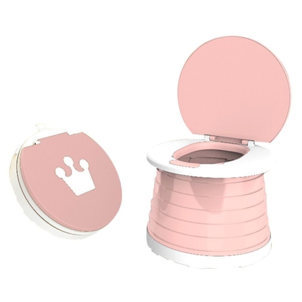 Børne foldetoilet Foldbar babypotte PINK pink