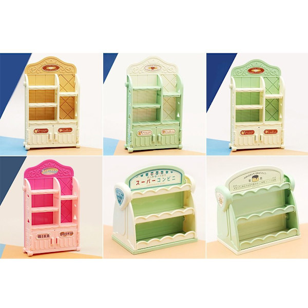 Dockhus Miniatyrmöbler Flerlagervagnsvagn GRÖN Green 10.5x3.4x16.8cm
