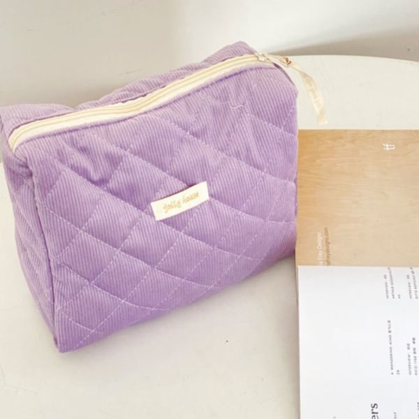 Kosmetiska väskor Fodral LILA MANDÄX purple corduroy