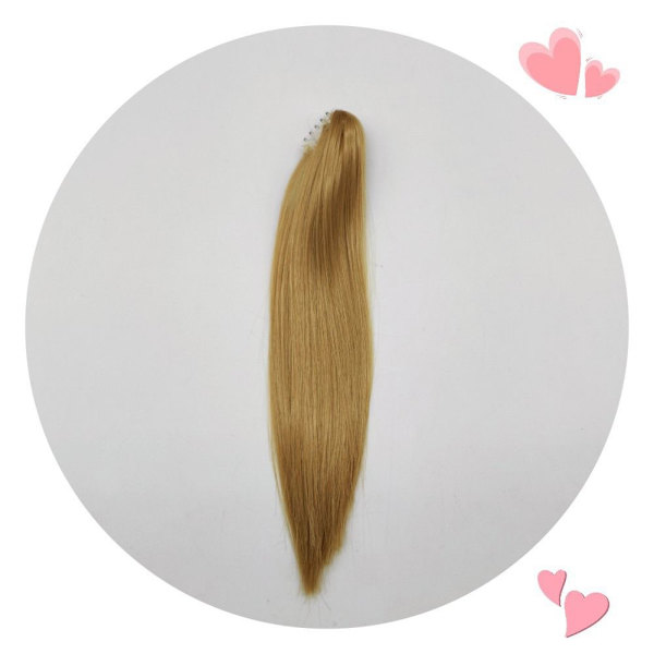 Straight Hair Clip Ponytail Hair GOLD gold