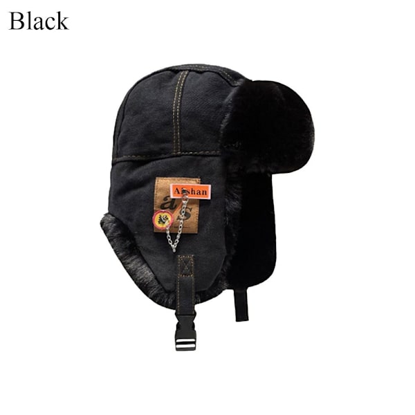 Trapper Hat Cossack Cap SVART black