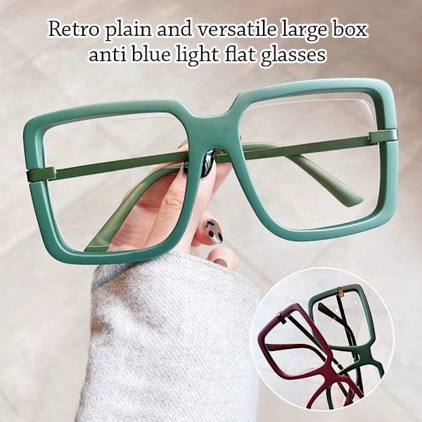 Anti-Blue Light Glasses Oversized Eyeglasses PINK Pink