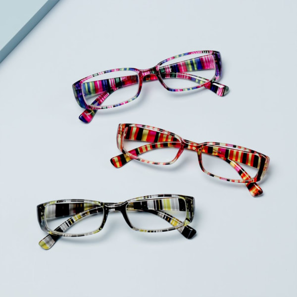 Læsebriller Presbyopic Eyewear Retro Stel PINK STRIPE +100 pink stripe