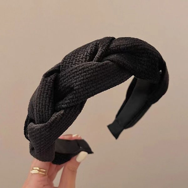2 Stk Hårbøjle Hårbånd SORT Black