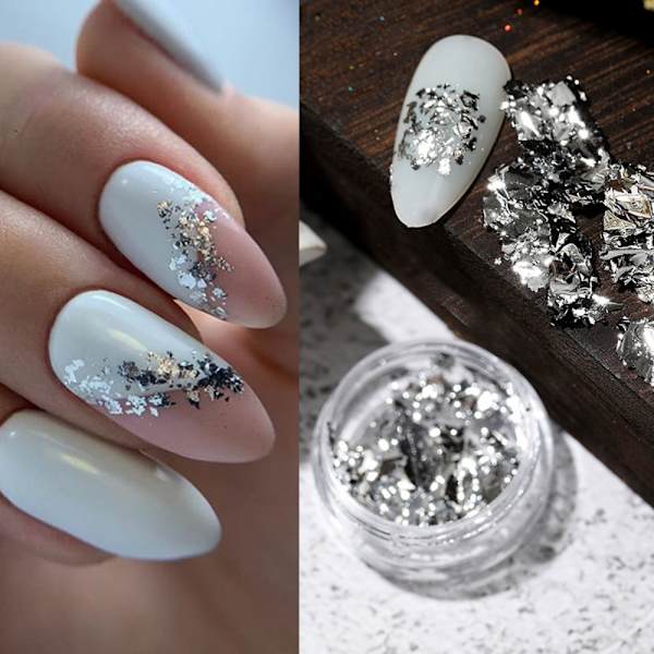 5 st Nail Glitter Paljett Irregular Glitter Flakes 1 1 1