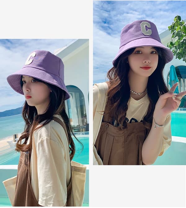 Sommarmode Flickor Tyg Hatt Solhatt Sommarhatt VIT white