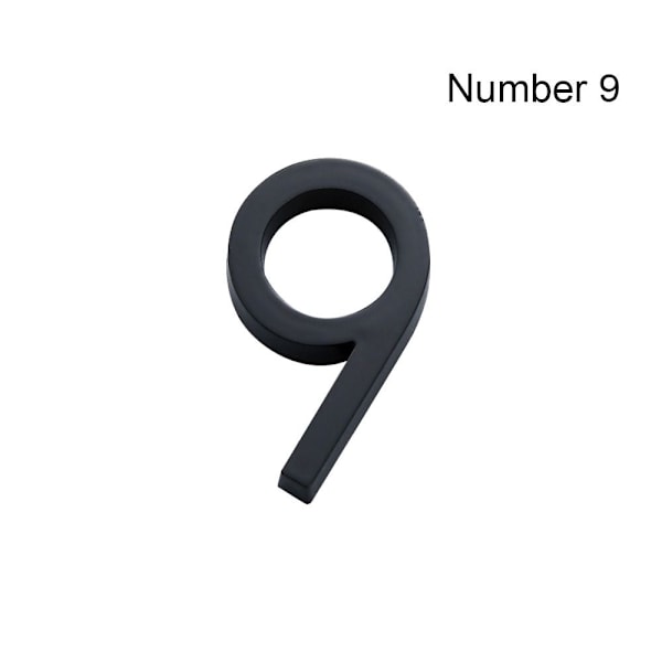4 tommer/10 cm døretikett Nummer Tag NUMMER 9 NUMMER 9 Number 9