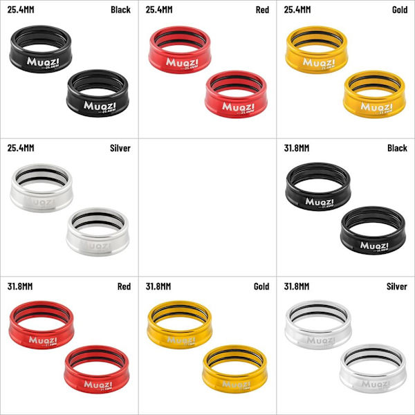 1pari ohjaustangon lukitusrengas Suora kahvan rajoitusrengas PUNAINEN 25,4 mm Red 25.4MM