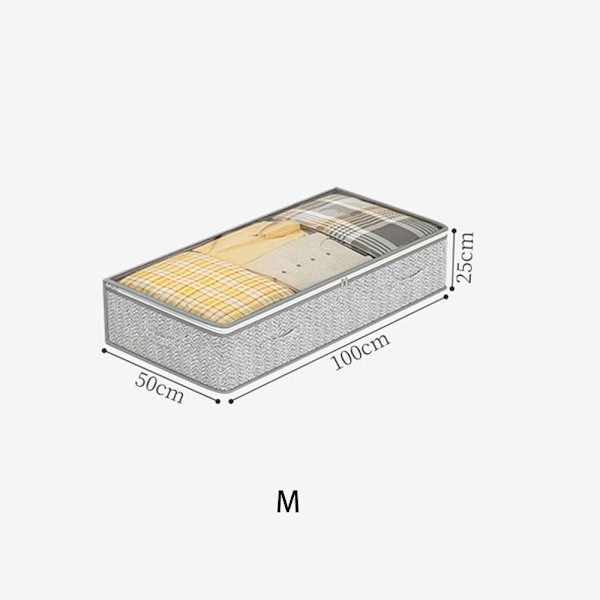Top Synlig Quilt Opbevaringspose Bunden af ​​Sengetøj Opbevaring 100X50X25cm
